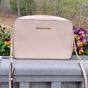 Leather Michael Kors Light Pink Large Crossbody Purse
